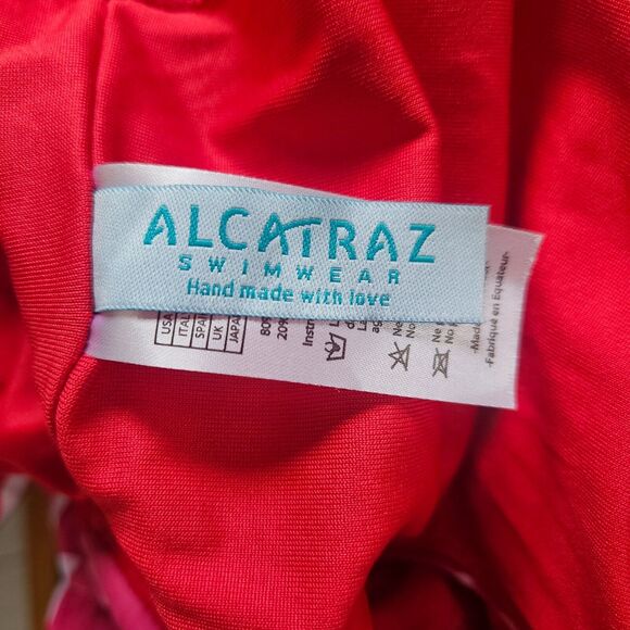 ALCATRAZ Swimwear Monarca Bikini Ruffles Size 38 Top Size Large Bottom - Picture 7 of 9